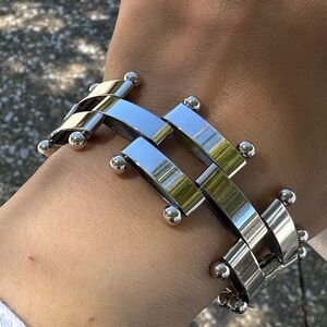 Vintage Art Deco stainless steel Bracelet